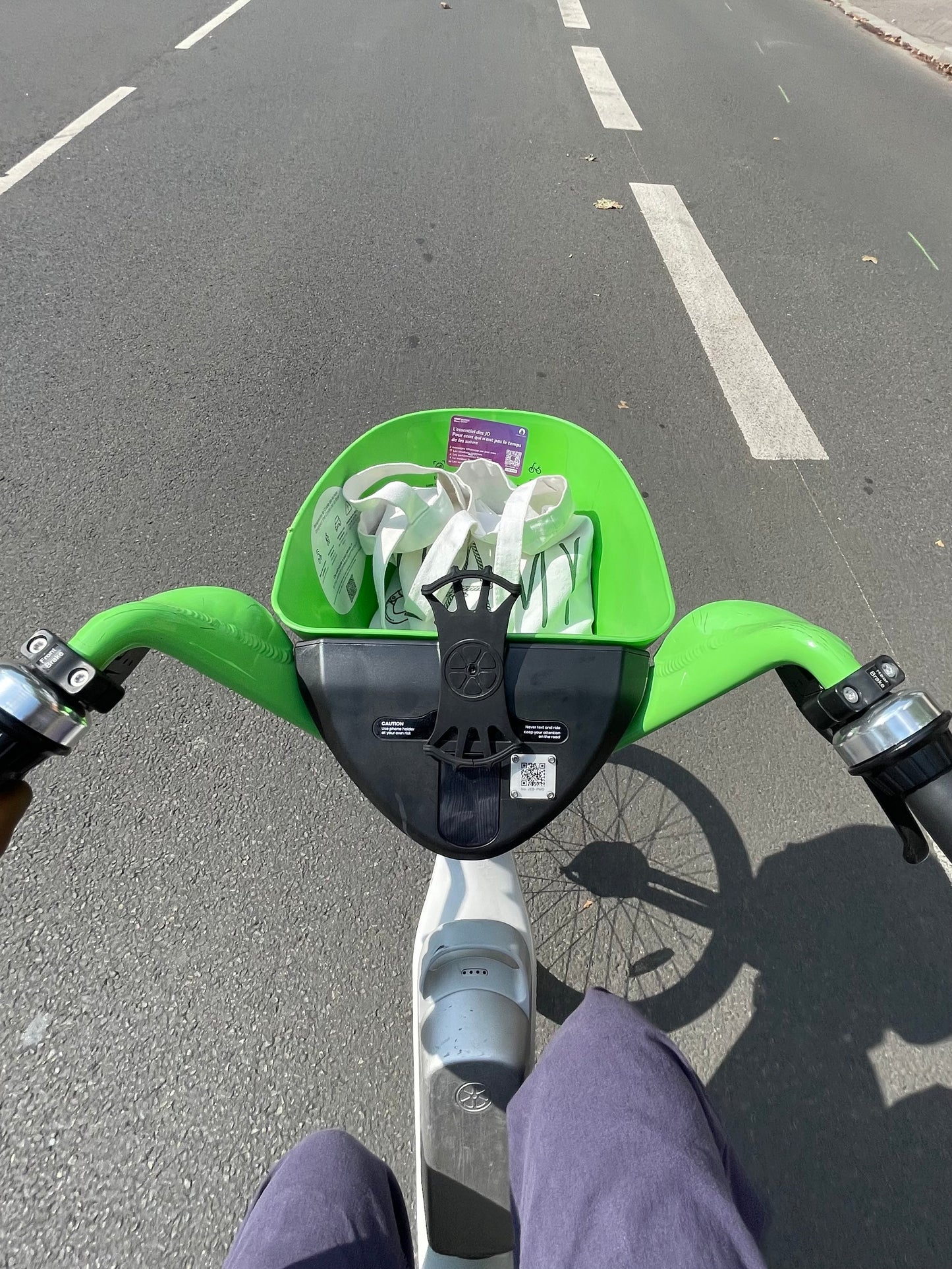 Le tote bag blanc/vert