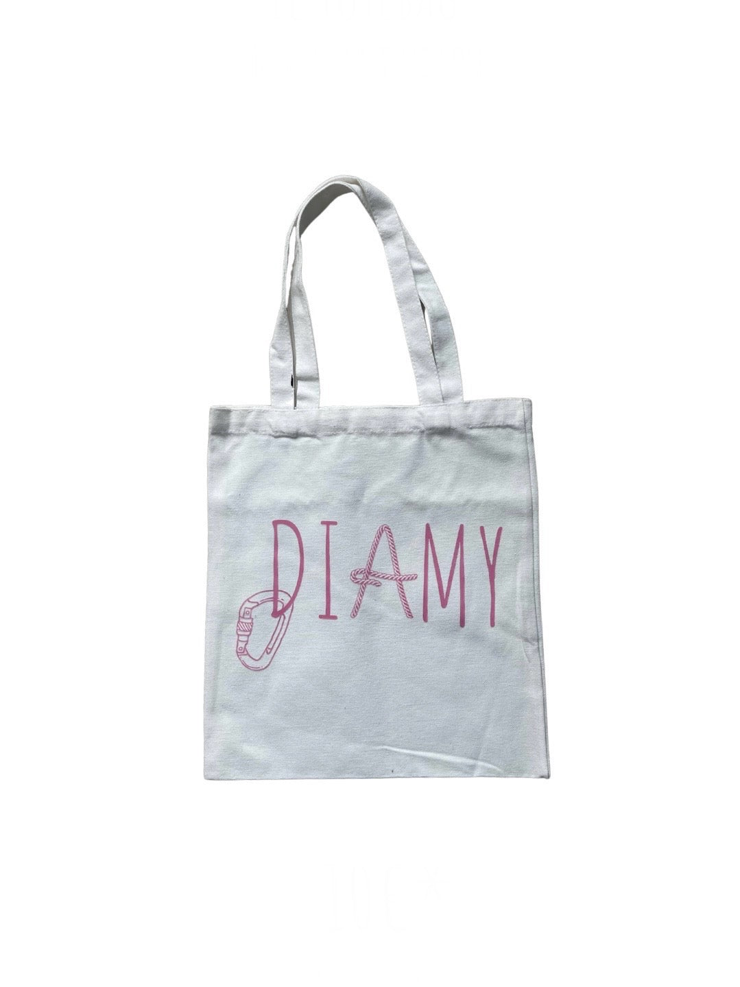 Le tote bag blanc/rose