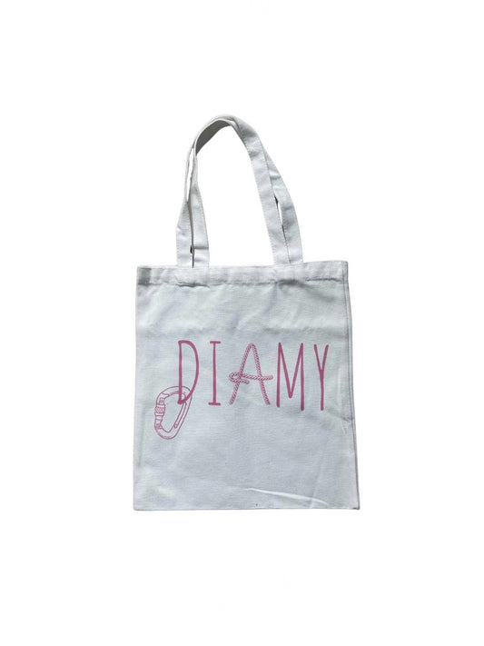 Le tote bag blanc/rose