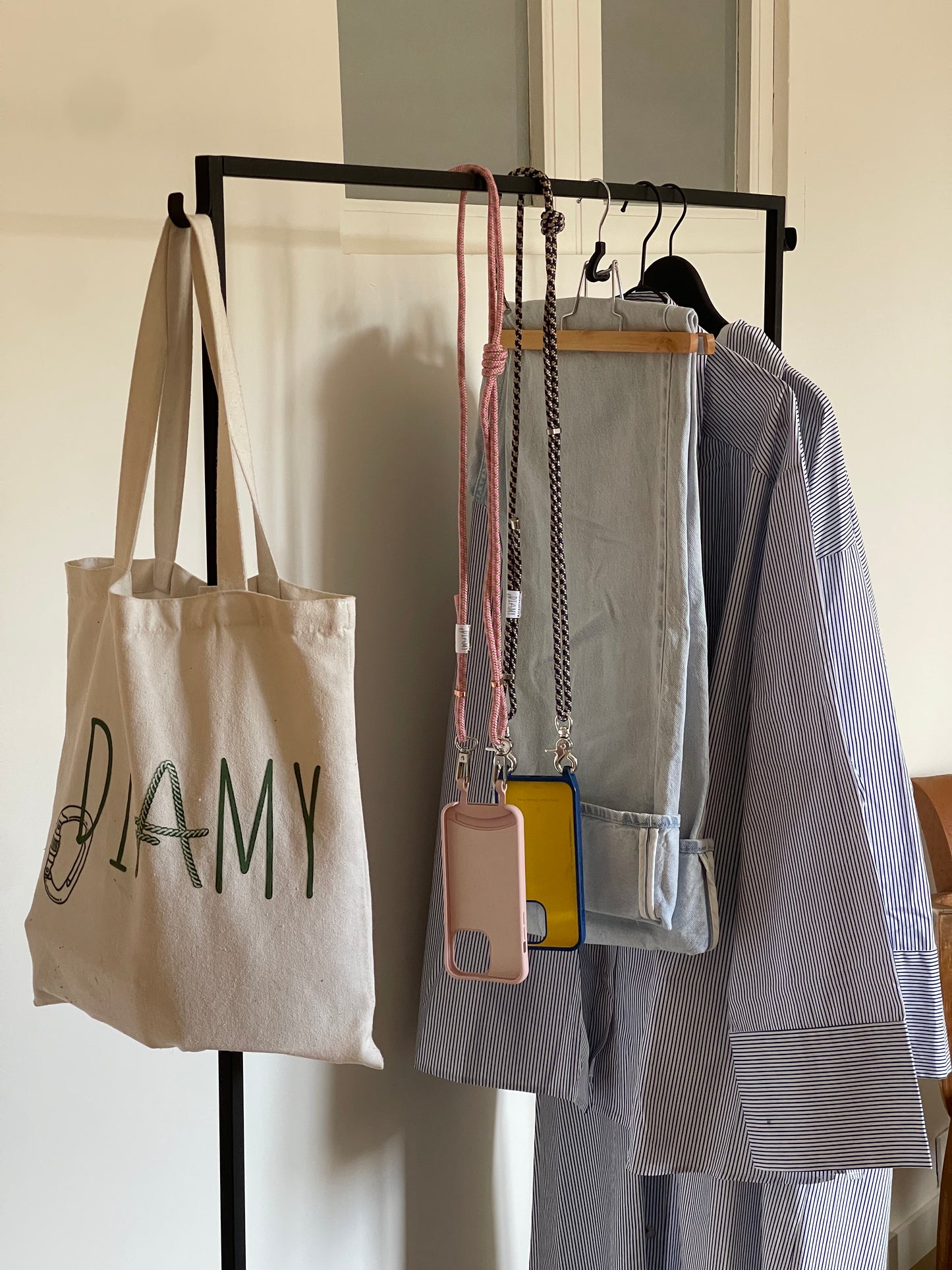 Le tote bag blanc/vert